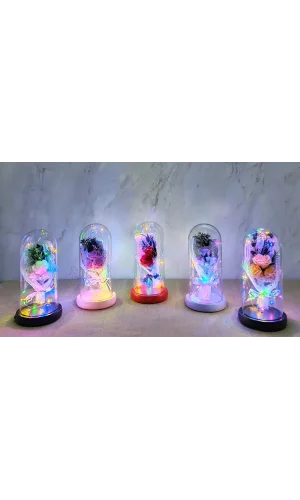 Işıklı Müzikli Romantik Gül Buketi