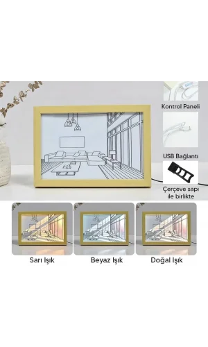 Işıklı Retro Tablo