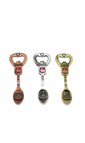 İstanbul Temalı Metal Magnet Ve Açacak Kaşık Tasarımlı