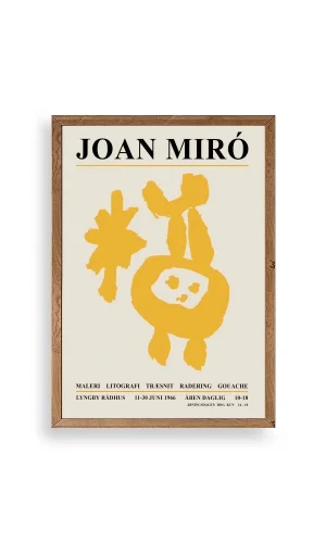 Joan Miro Ahşap Çerçeveli Tablo