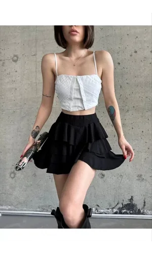 Kadın Mykonos Basic Etek - Siyah