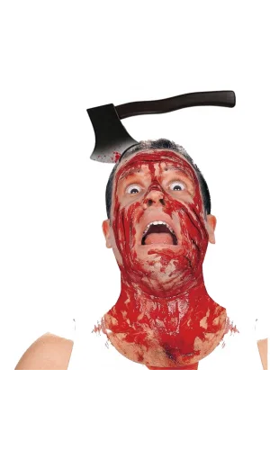 Kafaya Saplanmış Kanlı Balta Şaka Tacı