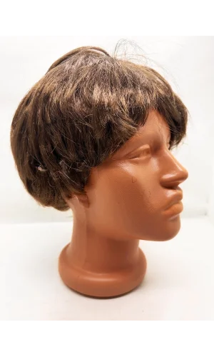 Kahverengi Kısa Kesim İçi Astarlı Erkek Peruğu