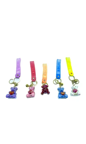 Kalpli Ayıcık Silikon Anahtarlık