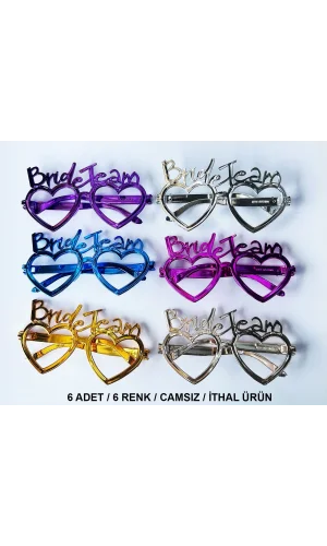 Kalpli Bride Team Gözlük Seti 6 Renk