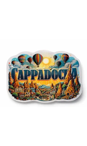 Kapadokya Temalı Silikon Buzdolabı Magneti Model 1