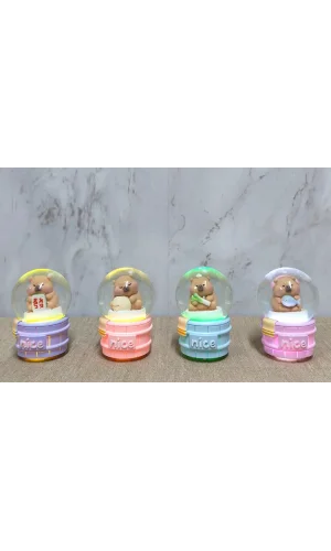 Kapibara Tasarımlı Işıklı Kar Küresi