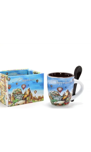 Kaşıklı Yöresel Kahve Fincanı Tekli Model 1