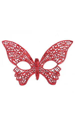 Kırmızı Dantel Masquerade Maskesi 7 No