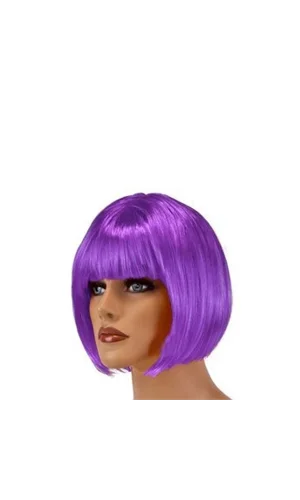 Kısa Mor Peruk Saç