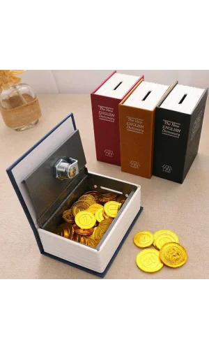 Kitap Şeklinde Mini Boy Kilitli Kasa Kumbara