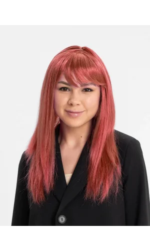 Kızıl Renk Düz Kesim Peruk