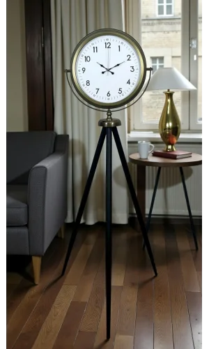 Klasik Eskitme Tripod Ayaklı Saat