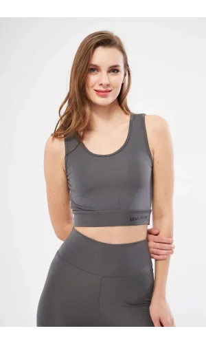 Kolsuz Dalgiç Baskılı Crop - Füme