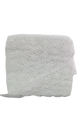 Kopanaki Dantel en 5 cm Badem Model Beyaz 5 Metre