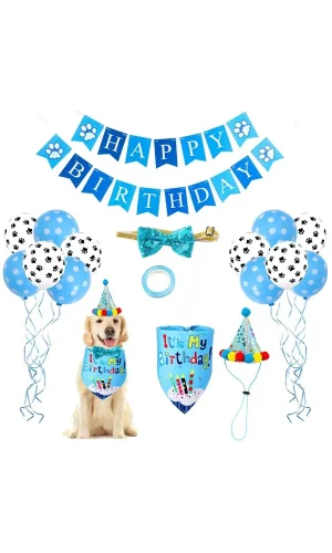 Köpekler İçin Doğum Günü Partisi Seti