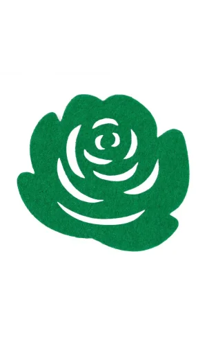 La Mia 10 lu Fıstık Yeşili Gül Bardak Altlığı - M5