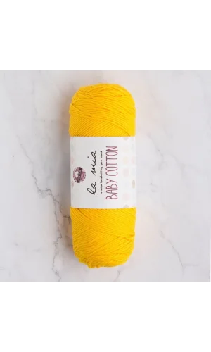 La Mia Baby Cotton Hardal Sarısı El Örgü İpi - L003 - 33632