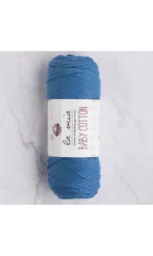 La Mia Baby Cotton Mat Mavi El Örgü İpi - L035 - 33639