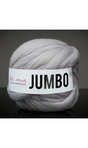 La Mia Jumbo Gri Dev Yün El Örgü İpi - J4