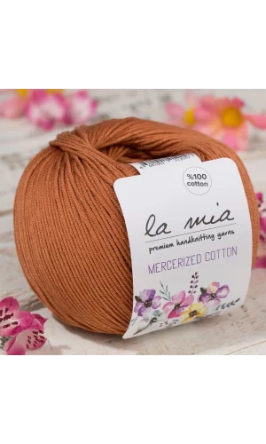 La Mia Mercerized Cotton Açık Kahverengi El Örgü İpi - 211 - 33580
