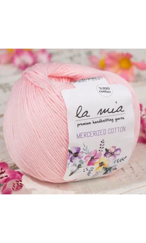 La Mia Mercerized Cotton Açık Pembe El Örgü İpi - 4 - 33599
