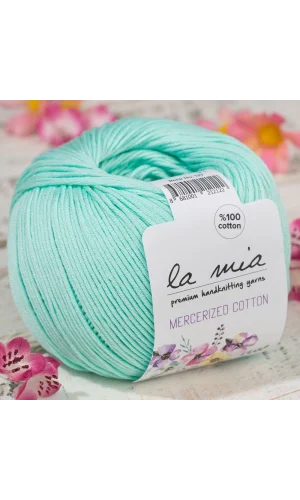 La Mia Mercerized Cotton Açık Yeşil El Örgü İpi - 137 - 33588