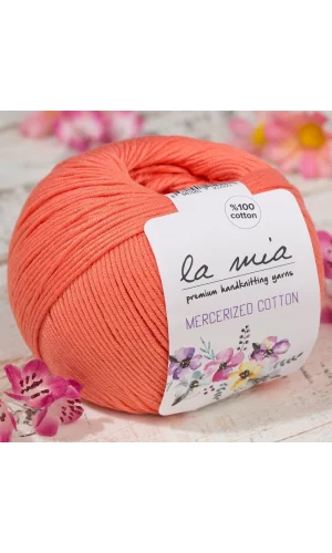 La Mia Mercerized Cotton Turuncu El Örgü İpi - 13 - 33598