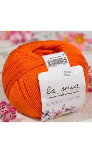 La Mia Mercerized Cotton Turuncu El Örgü İpi - 194 - 33582