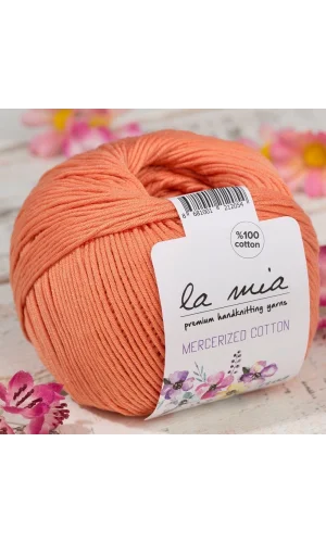 La Mia Mercerized Cotton Turuncu El Örgü İpi - 201 - 33581