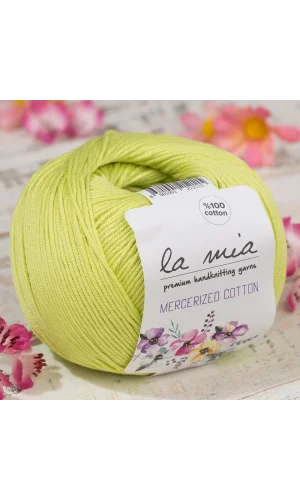 La Mia Mercerized Cotton Yeşil El Örgü İpi - 150 - 33587
