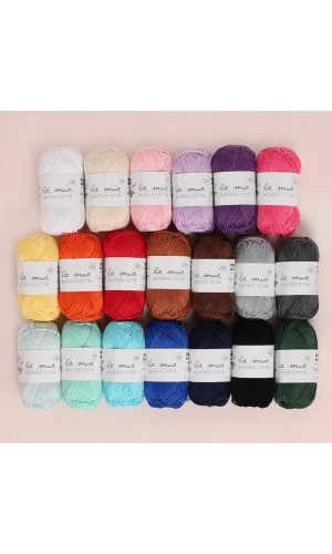 La Mia Mini Mercerized Cotton 20li Paket Renkli El Örgü İpi - 33825