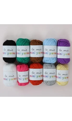 La Mia Mini Yarns 10 lu Paket 10gr Renkli El Örgü