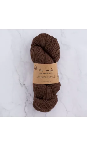 La Mia Natural Wool Acı Kahverengi El Örgü İpi - H7 - 33602