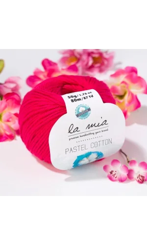 La Mia Pastel Cotton Fuşya El Örgü İpi - L058 - 33613