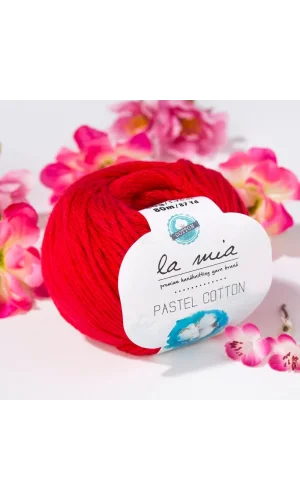 La Mia Pastel Cotton Kırmızı El Örgü İpi - L004 - 33611