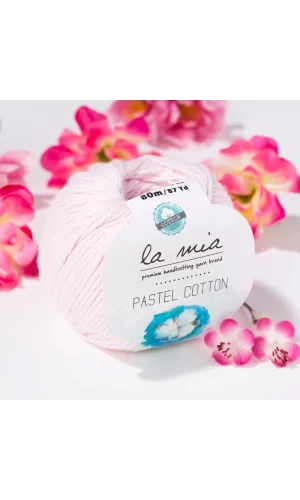 La Mia Pastel Cotton Pembe El Örgü İpi - L057 - 33616