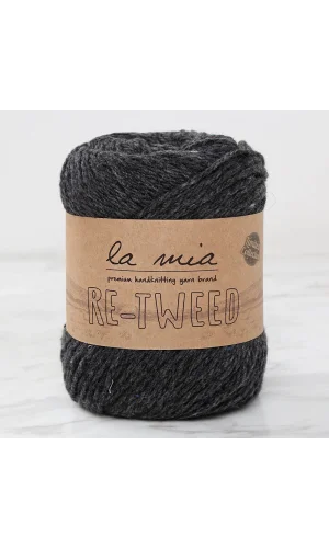 La Mia Re-Tweed Koyu Gri Melanj El Örgü İpi - L158