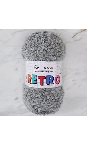 La Mia RETRO Gri El Örgü İpi - LM6805