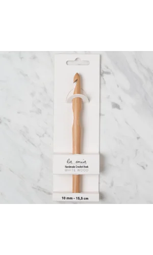 La Mia Whitewood 10 mm 15.5 cm Ahşap Yün Tığ