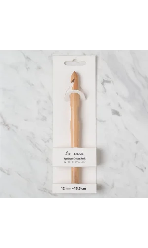 La Mia Whitewood 12 mm 15.5 cm Ahşap Yün Tığ