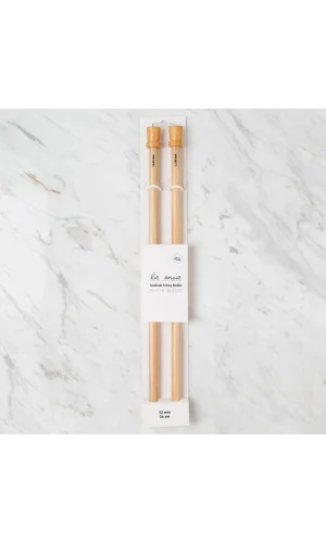 La Mia Whitewood 12 mm 36 cm Ahşap Örgü Şişi