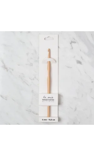 La Mia Whitewood 4 mm 15.5 cm Ahşap Yün Tığ