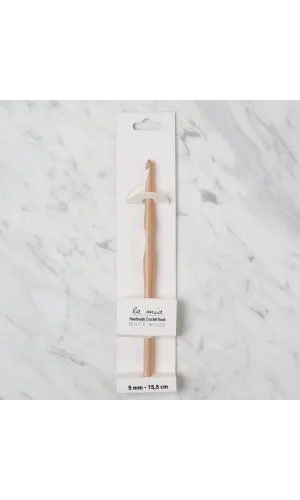 La Mia Whitewood 5 mm 15.5 cm Ahşap Yün Tığ