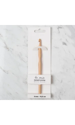 La Mia Whitewood 6 mm 15.5 cm Ahşap Yün Tığ