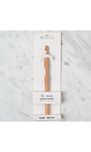 La Mia Whitewood 8 mm 15.5 cm Ahşap Yün Tığ