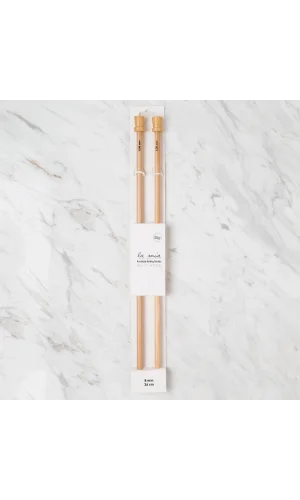 La Mia Whitewood 8 mm 36 cm Ahşap Örgü Şişi