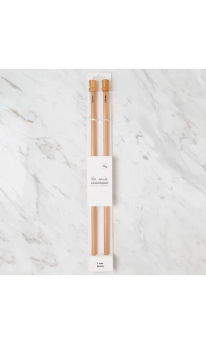 La Mia Whitewood 9 mm 36 cm Ahşap Örgü Şişi