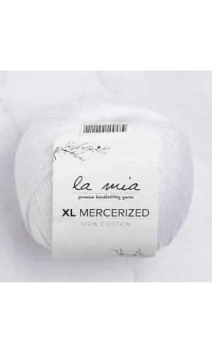 La Mia XL Mercerized Beyaz El Örgü İpi - 2 - 33759