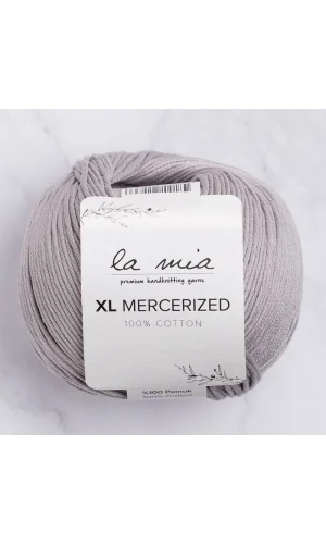 La Mia XL Mercerized Gri El Örgü İpi - 232 - 33774